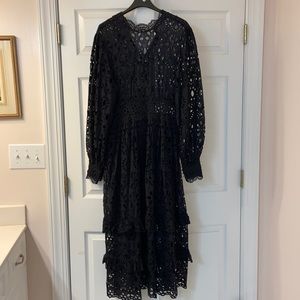 ASOS edition openwork tiered maxi dress